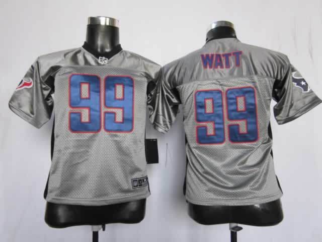 Youth Houston Texans #99 Watt Grey Nike NFL Jerseys
